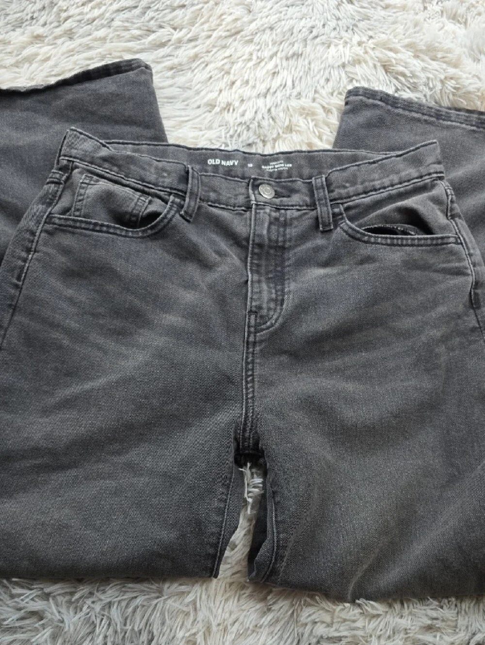 Old Navy Gray Wide-Leg Jeans